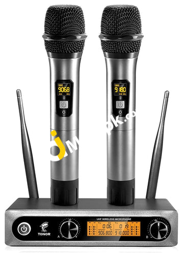 Tonor Tw-820 Wireless Microphone Dual Professional Uhf Cordless Dynamic Handheld System - Imported